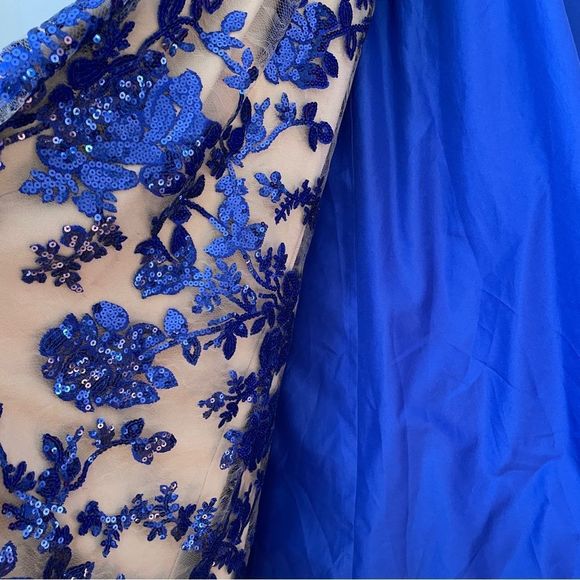 Terani Couture royal blue prom dress / evening  gown 12 - Picture 8 of 13